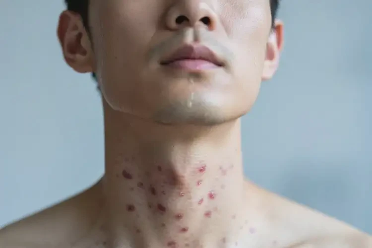 男生脖子上偶爾起濕疹不管它會自己好嗎(圖1)