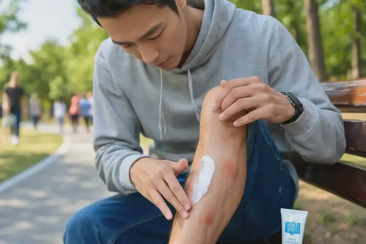 男生小腿偶爾起濕疹不管它會(huì)自己自愈嗎(圖1)