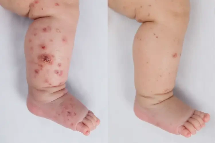 新生兒小腿容易起濕疹可不可以徹底自愈(圖1)