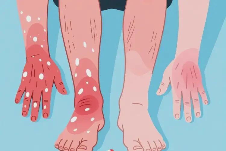 男性四肢出現(xiàn)濕疹能徹底自愈嗎(圖1)