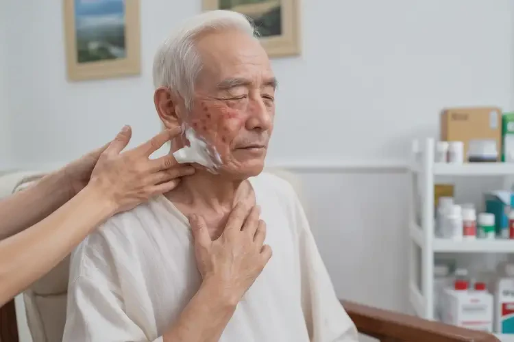 高齡老人脖子容易起濕疹不管它會(huì)自己痊愈嗎(圖2)