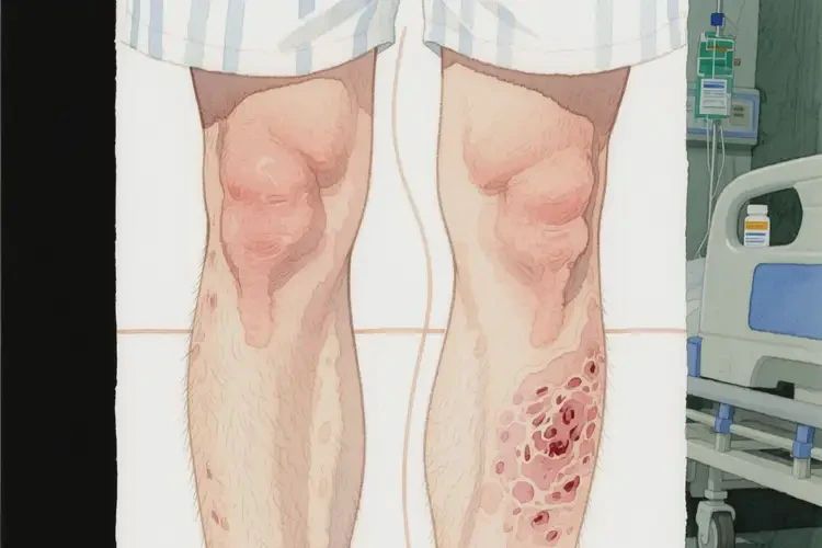 男性大腿上经常长湿疹不管它会自己痊愈吗(图1)