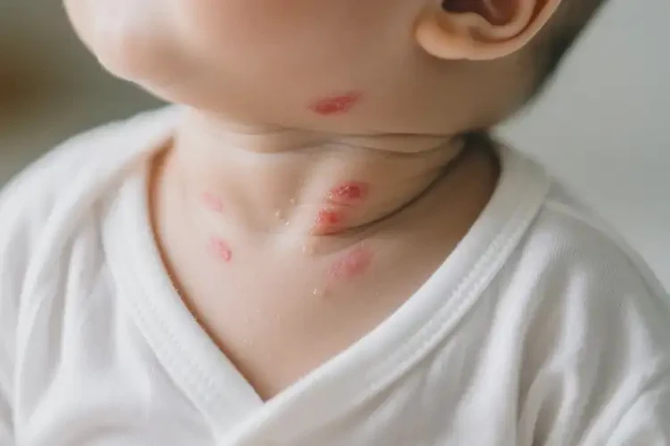 嬰兒脖子上偶爾長(zhǎng)濕疹不管它會(huì)自己好嗎(圖2)