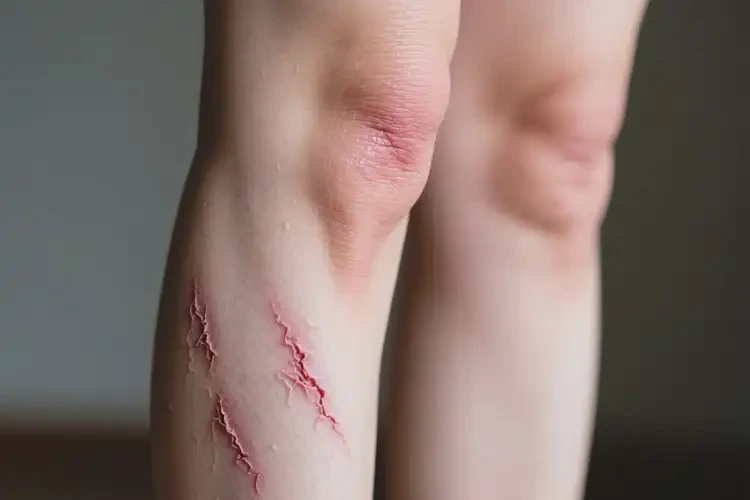 女人小腿上出現(xiàn)濕疹不管它會自己自愈嗎(圖2)