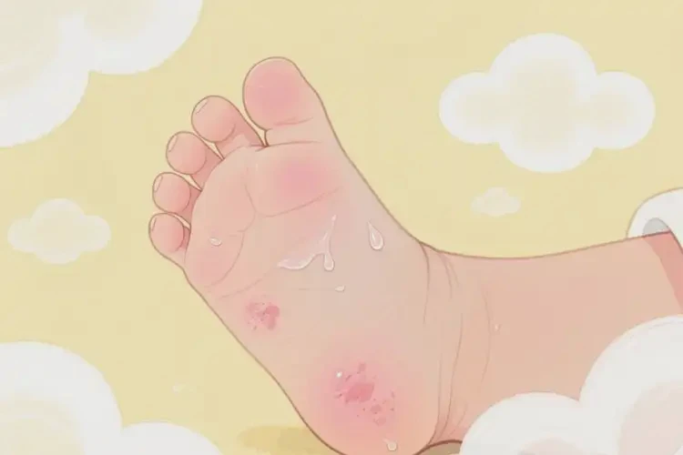 宝宝脚上偶尔长湿疹能彻底自愈吗(图2)