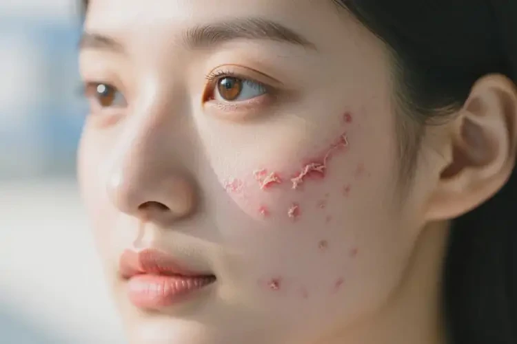 女生臉上起濕疹可以徹底自愈嗎(圖4)