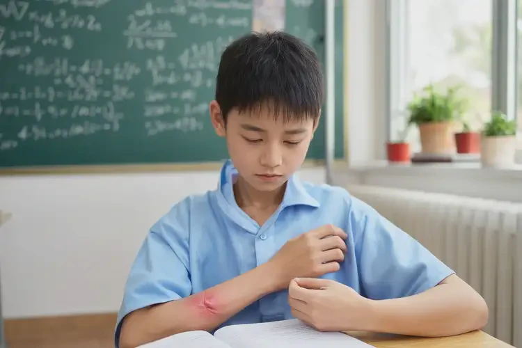 中學(xué)生手臂偶爾長濕疹不管它會自己自愈嗎(圖2)