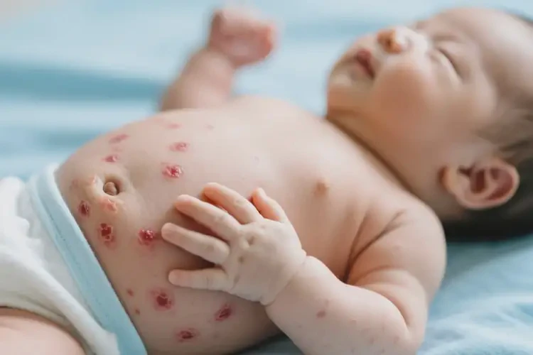 嬰兒肚子偶爾長濕疹不管它會(huì)自己痊愈嗎(圖2)