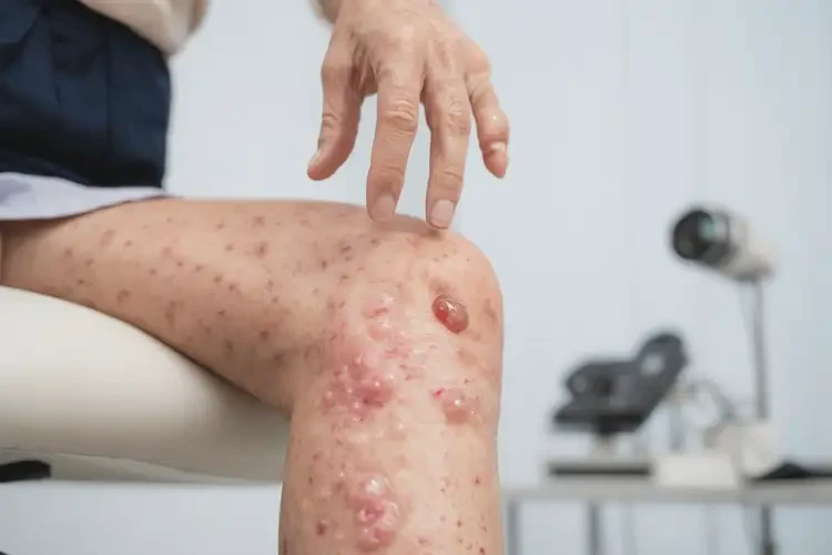 女生小腿起湿疹不管它会自己自愈吗(图4)