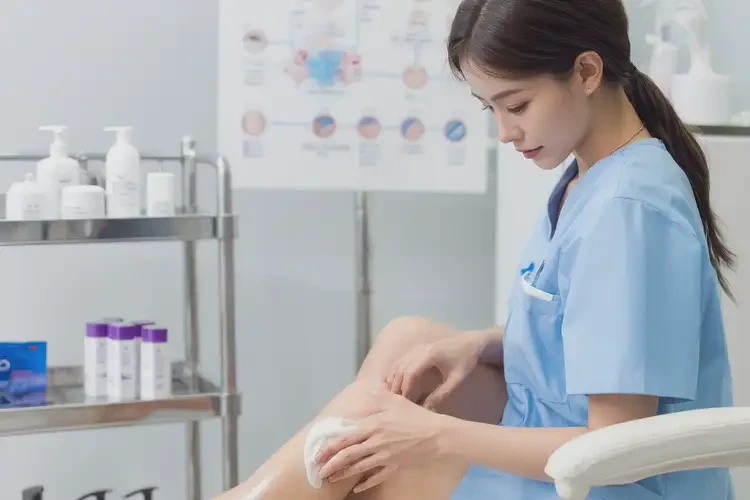 女生小腿起湿疹不管它会自己自愈吗(图1)