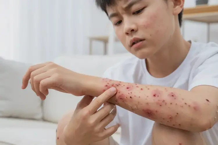 青少年四肢出现湿疹可不可以彻底自愈(图1)