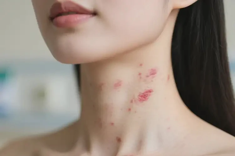 女性脖子上偶爾長濕疹不管它會自己痊愈嗎(圖4)