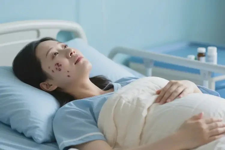 產(chǎn)婦面部經(jīng)常起濕疹不管它會自己自愈嗎(圖1)