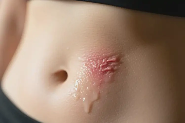 女生肚子上长湿疹不管它会自己好吗(图3)