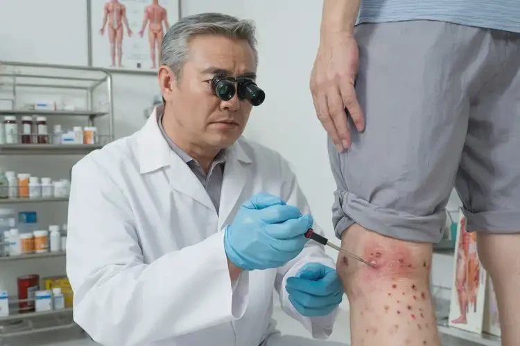 青年人大腿起濕疹不管它會(huì)自己好嗎(圖1)