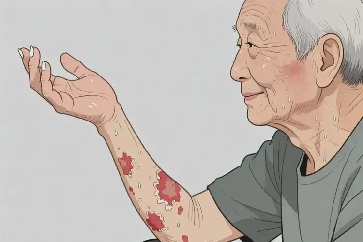老年人手臂上出濕疹不管它會自己痊愈嗎(圖2)