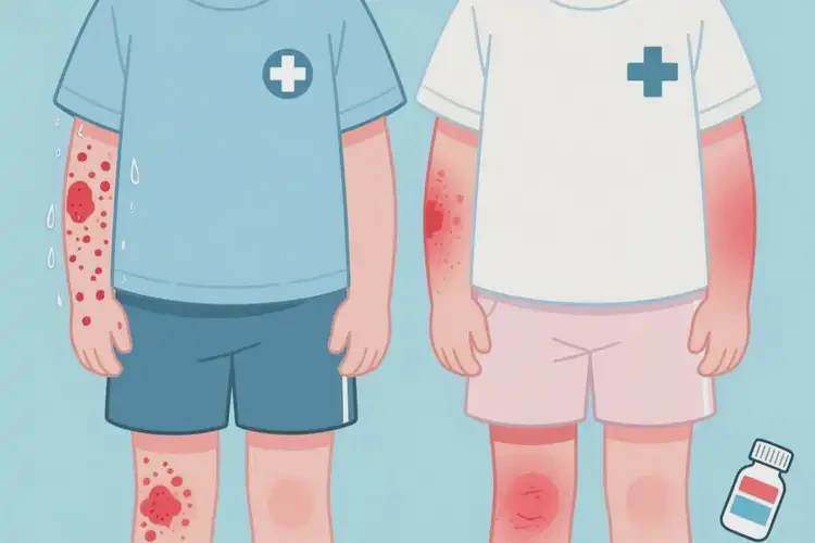 孩子四肢出濕疹能夠徹底治愈嗎(圖2)