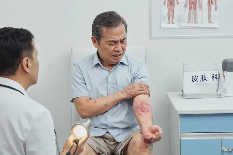 男人四肢長濕疹不管它會(huì)自己痊愈嗎(圖4)