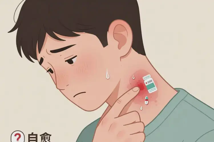 男生脖子上有濕疹能靠自己自愈嗎(圖1)