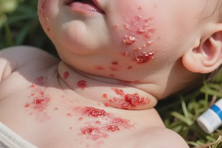 小兒脖子上出現(xiàn)濕疹不管它會自己自愈嗎(圖2)