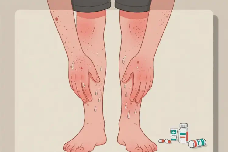 男性四肢出現(xiàn)濕疹能徹底自愈嗎(圖3)