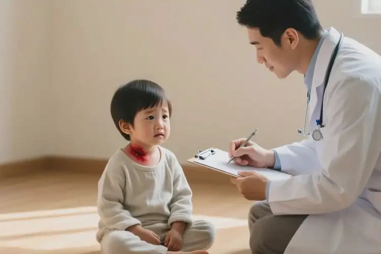 小兒脖子上起濕疹可以徹底自愈嗎(圖3)