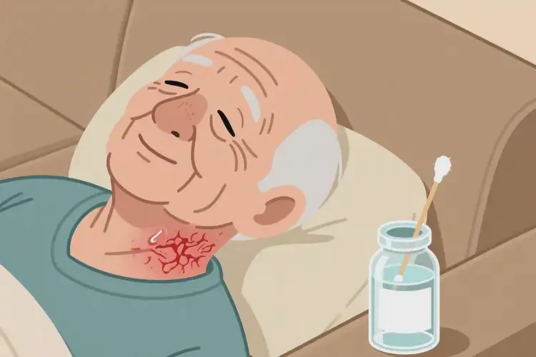 高齡老人脖子上長濕疹能夠徹底治愈嗎(圖1)