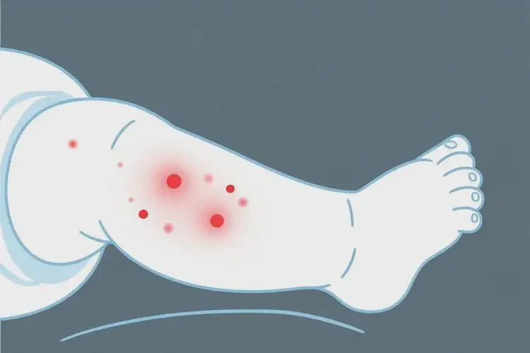 新生兒大腿上容易長濕疹能徹底自愈嗎(圖1)