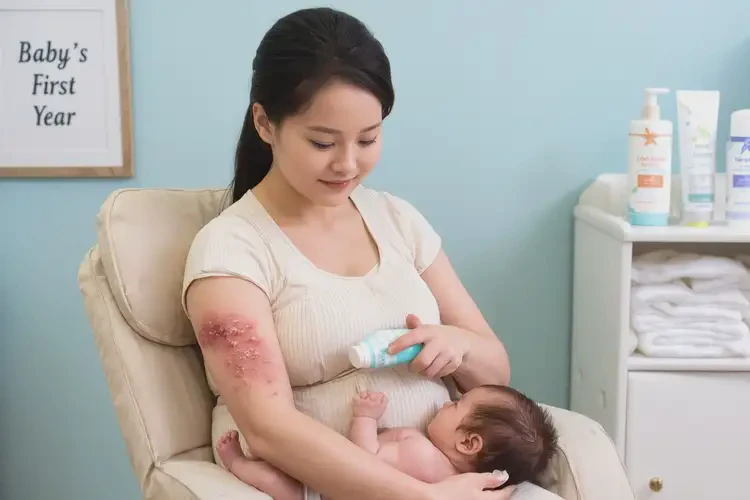 哺乳期媽媽手臂經(jīng)常起濕疹不管它會自己好嗎(圖3)