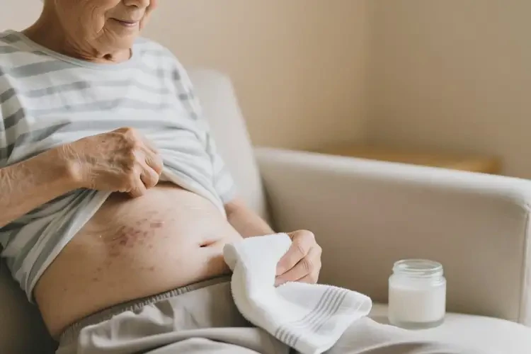 高齡老人肚子出現(xiàn)濕疹不管它會(huì)自己好嗎(圖4)