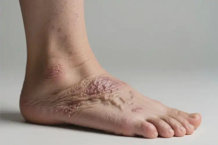 女性腳上有濕疹不管它會自己好嗎(圖1)