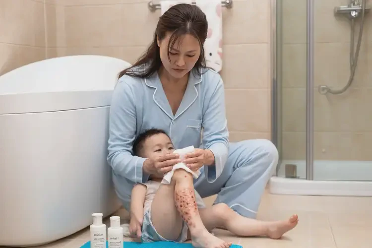 小兒小腿上出現(xiàn)濕疹能靠自己自愈嗎(圖2)