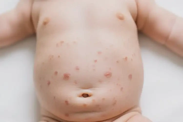 嬰幼兒肚子偶爾起濕疹不管它會(huì)自己自愈嗎(圖1)