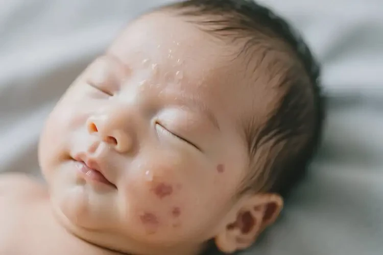 寶寶臉上容易起濕疹可以徹底自愈嗎(圖1)