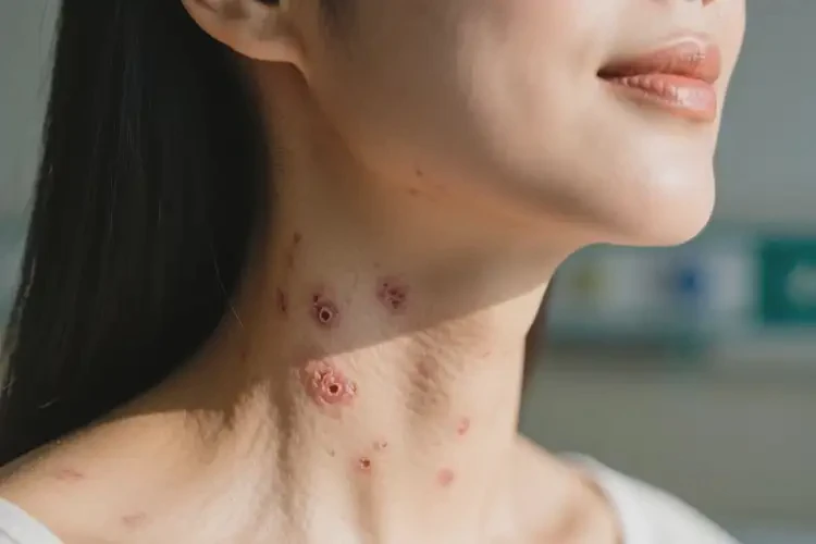 女人脖子上長濕疹可以徹底自愈嗎(圖1)