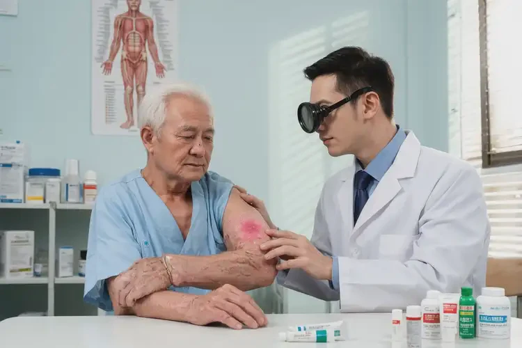 高龄老人身上起湿疹不管它会自己自愈吗(图1)