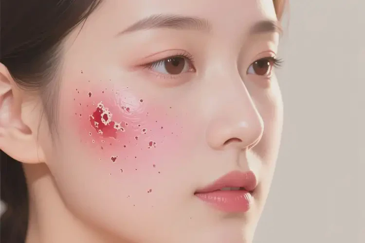 女生臉上起濕疹可以徹底自愈嗎(圖3)