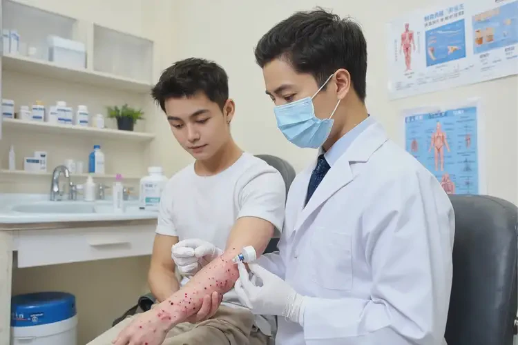 青年人手臂上容易長濕疹能夠徹底治愈嗎(圖3)