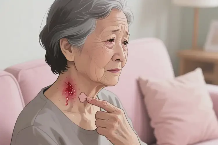 老年人脖子出濕疹不管它會自己痊愈嗎(圖1)