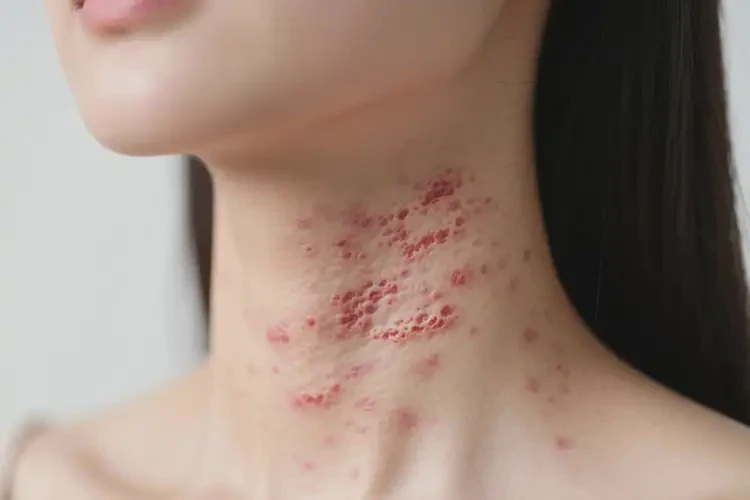 女生脖子長濕疹不管它會自己好嗎(圖4)