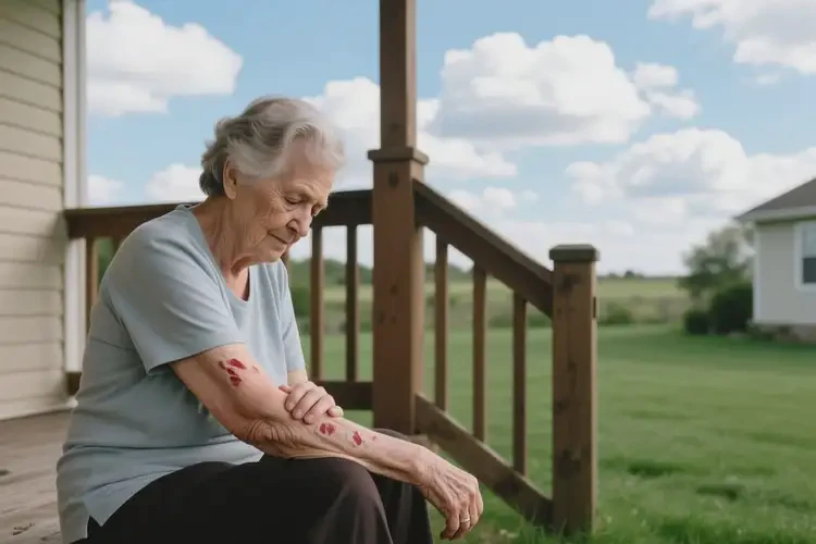 高齡老人全身偶爾起濕疹不管它會自己痊愈嗎(圖1)