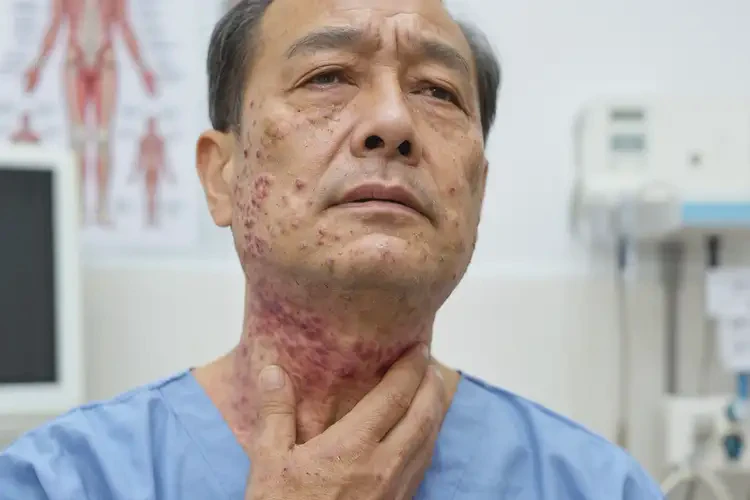 男人脖子有濕疹不管它會(huì)自己痊愈嗎(圖4)