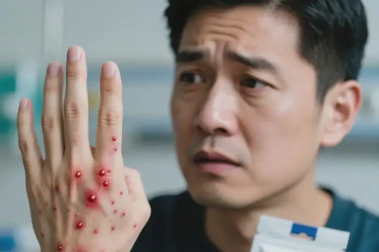 男性手上起濕疹不管它會(huì)自己痊愈嗎(圖1)