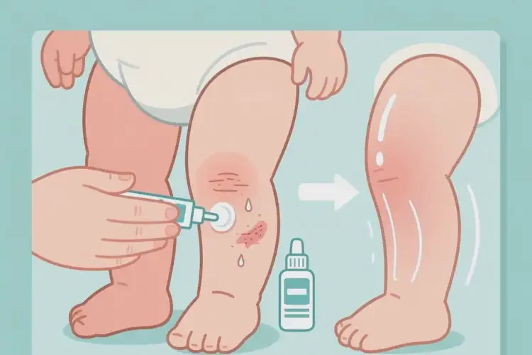 寶寶小腿上容易起濕疹能夠徹底治愈嗎(圖3)