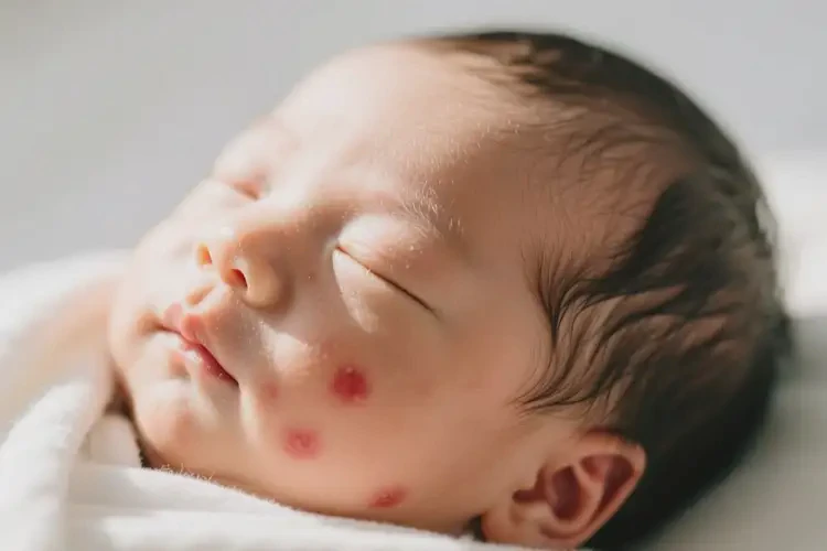 新生兒面部出濕疹不管它會自己痊愈嗎(圖3)