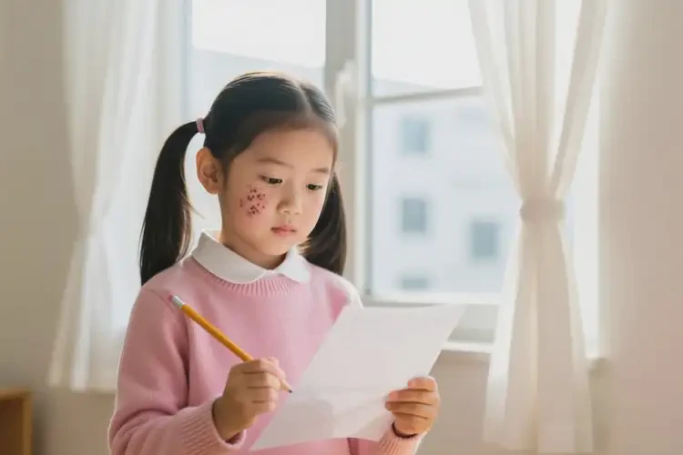 小學生臉上有濕疹能徹底自愈嗎(圖1)