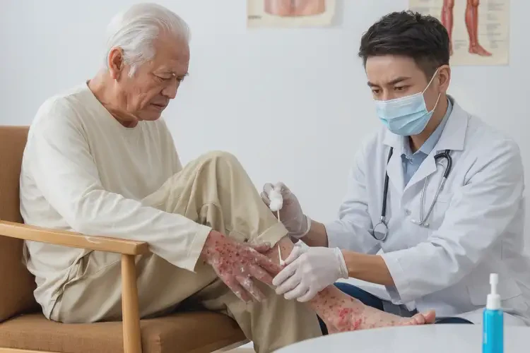 高齡老人小腿起濕疹不管它會自己自愈嗎(圖3)