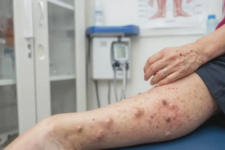 女生小腿起湿疹不管它会自己自愈吗(图3)