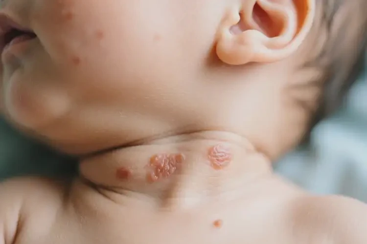 嬰幼兒脖子上偶爾長(zhǎng)濕疹不管它會(huì)自己自愈嗎(圖4)