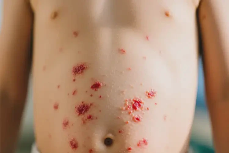 孩子肚子上出濕疹不管它會自己好嗎(圖3)